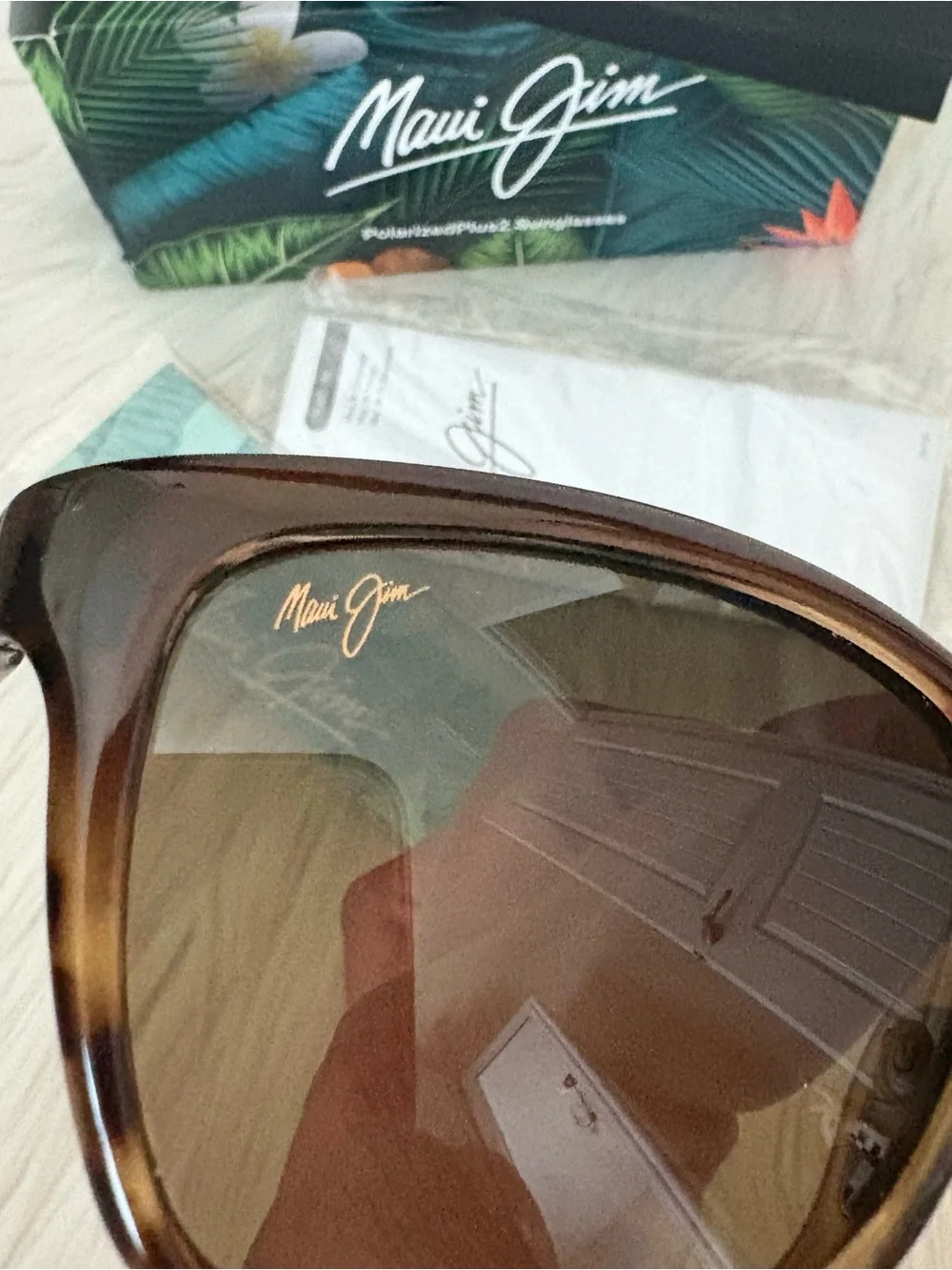 Maui Jim Starfish Chocolate Brown & Tortoise Polarized Sunglasses - EUC